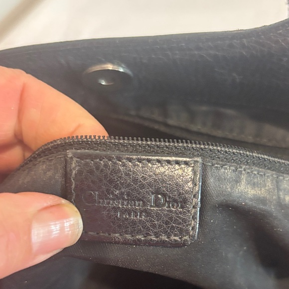 Dior *-* Black Shoulder Bag purse  with Silver Accents - Picture 6 of 8